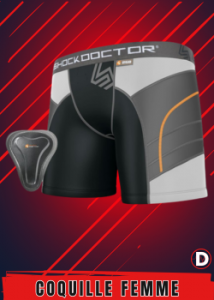 Coquille de Sport de combat pour femme.